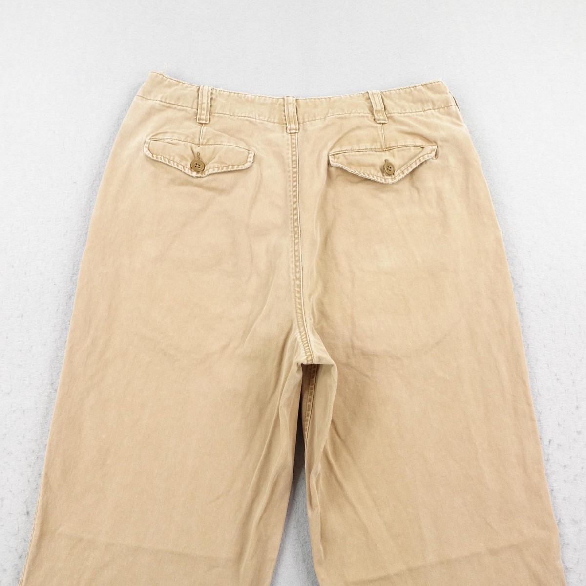 Vintage Abercrombie & Fitch Pants Mens 33S Khaki Beige Chino Baggy