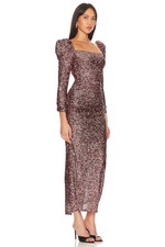 ASTR The Label Sequin Midi Dress Puff Shoulders – Size S Sexy