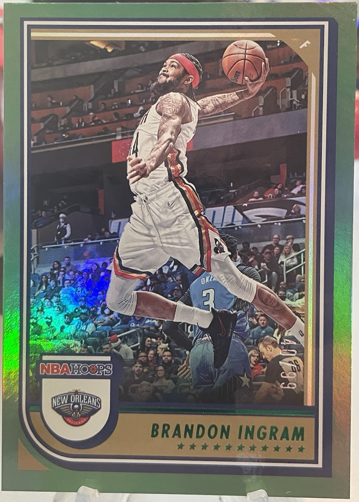 Brandon Ingram 2022-23 Panini NBA Hoops Premium Set #141 Green 40/99 Pelicans