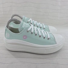 Converse Womens Move Summer Aloe Green Embroidered Platform Shoes A10823C Size 6
