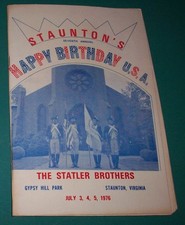 1976 The Statler Brothers Happy Birthday USA Program Staunton Va Tammy Wynette