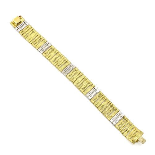 Roberto Coin Elefantino 18K Multi-Toned Gold & Diamond 7.5in Bracelet #J234142-2 - Picture 5 of 9