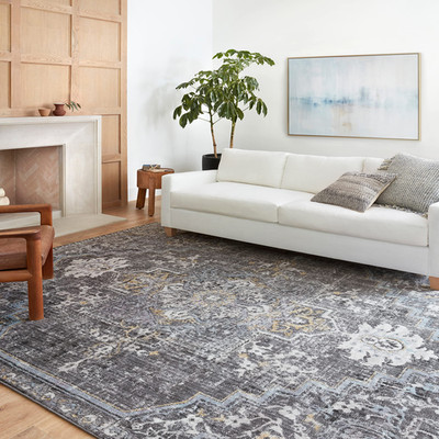 Loloi Cassandra Collection Csn-02 Charcoal/Gold 5-3 X 7-9 Area Rug