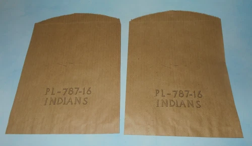 Vintage 1950s Marx Western Play Set Brown Paper Bags Marked PL-787-16 Indians