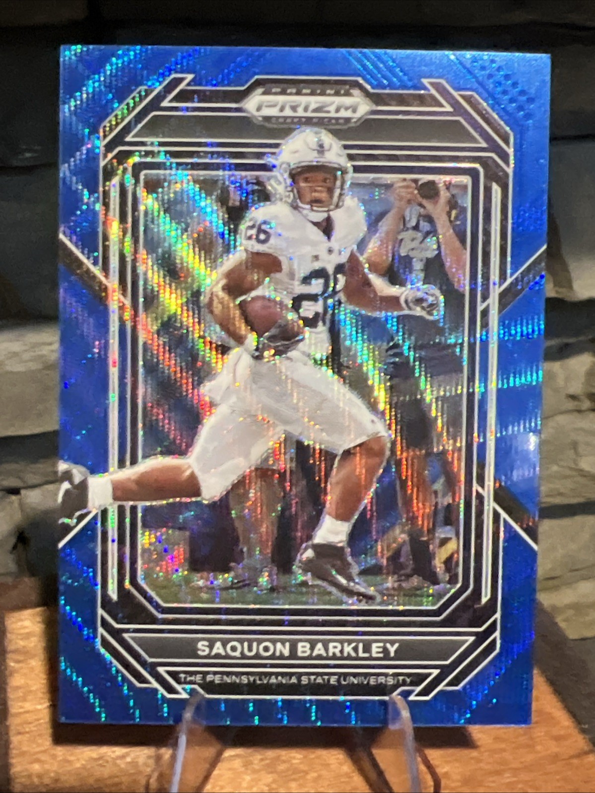 2023 Panini Prizm Draft Picks - Saquon Barkley #87 Blue Wave Prizm /249