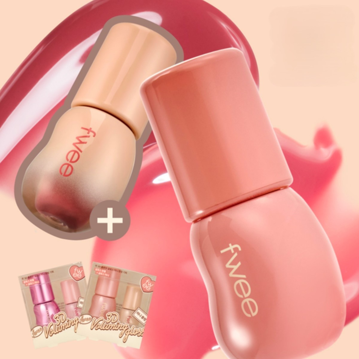 FWEE 3D Voluming Gloss 5.3g +Mini SET NEW Color K-Beauty | eBay