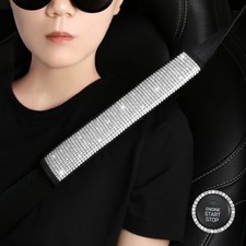 Bling Car Seatbelt Covers for Women Girls, Rhinestone Crystal Velvet Seat Bel...