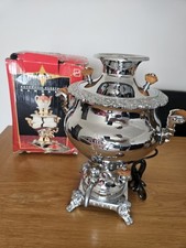 Automatic Electric Samovar Tea Maker Chrome Plated Kettle Brand New