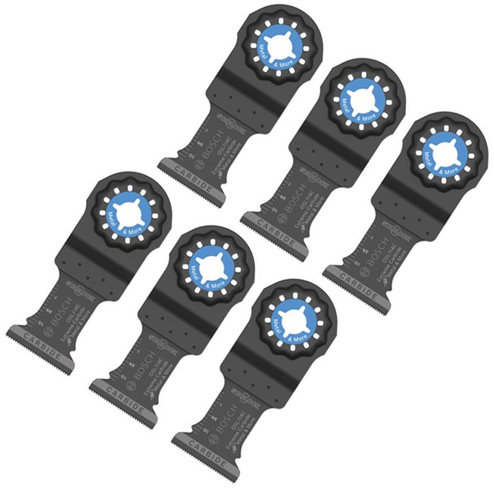 Bosch 6-Piece 1-1/4 Inch Starlock Carbide Multi-Tool Blades for Tough Cutting-image