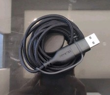 Powertek 6FT Braided Charge Cable USB-A Black for Samsung Watch Compatible