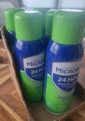 5-Pack Microban 24 Hour Sanitizing Spray Fresh Scent 12.5 oz Disinfectant New