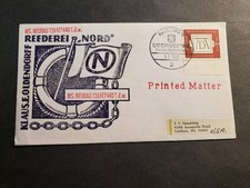 German Cargo Ship MS NEUBAU Naval Cover 1972 Cachet HAMBURG, GERMANY