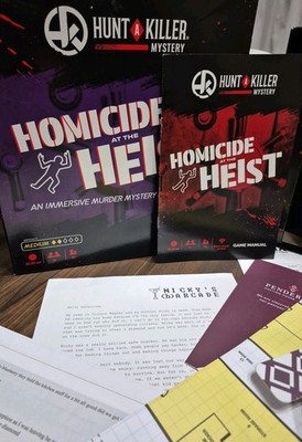 Hunt A Killer Homicide At The Heist MEDIUM Difficulty a Murder Mystery Party