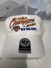 New York Knicks 2026 NBA CHAMPIONS '47 CLEAN UP WHITE