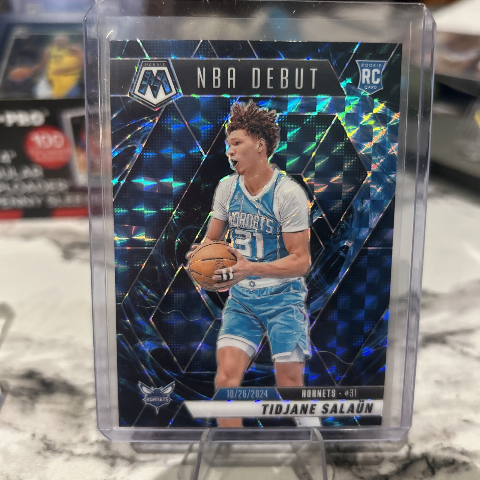 2024-25 Panini Mosaic Tidjane Salaun #268 Genesis Prizm (RC) Grade It Hornets🔥