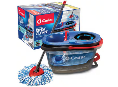 Clean Water Microfiber Spin Mop & Bucket System RinseClean Dual Action Floor Mop