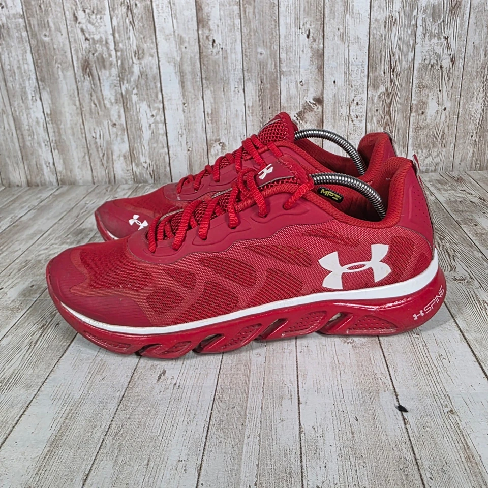 Under Armour позвоночника кроссовки мужской размер 11 красный белый спортивные кроссовки - Изображение 3 из 4