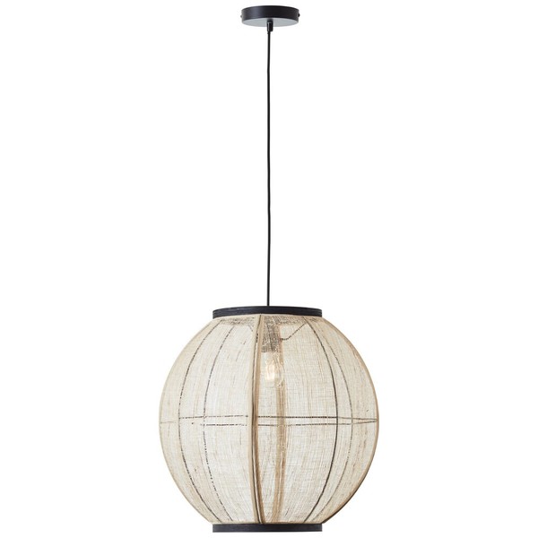Brilliant 99484/76 Tanah Pendel HäNge Decken Leuchte Lampe 47Cm Schwarz Natur-image