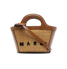 25SS Juji1516Marni One Shoulder Grass Bag Hand-held Vegetable Basket Bag