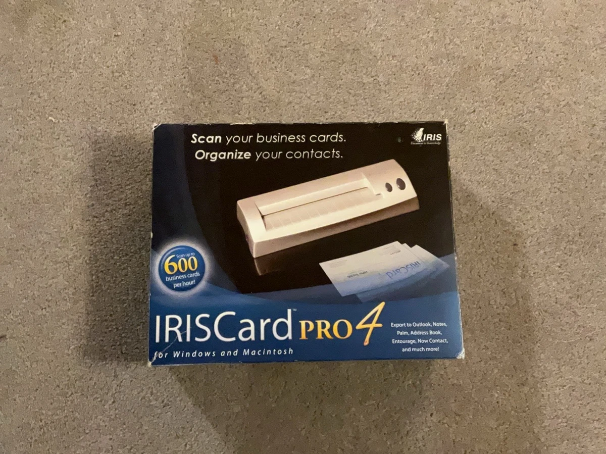 Le manuel d'utilisation IRIS IRISCard Pro 4 Windows Scanneur