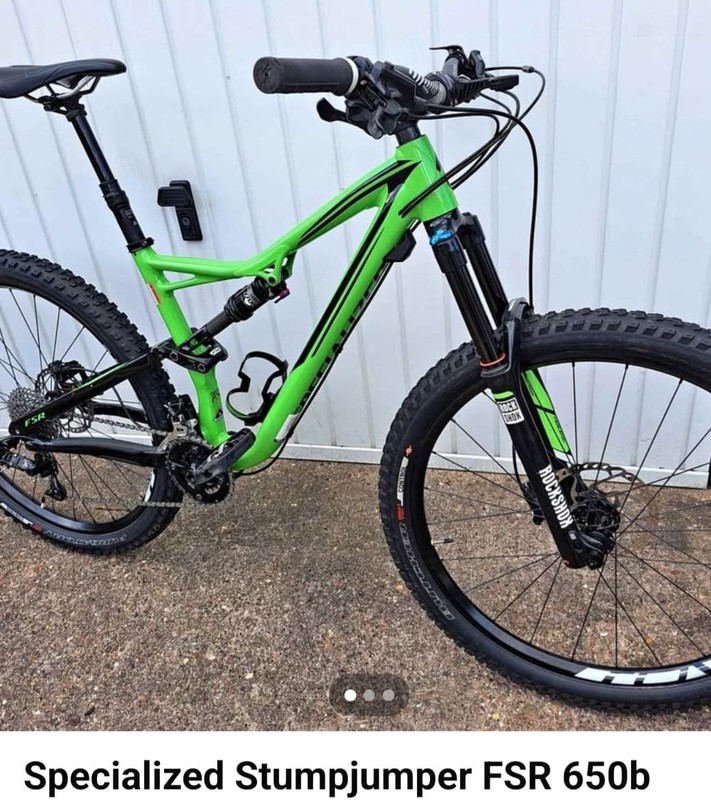 Specialized Stumpjumper FSR 650B Full Suspension L Hydro Disc Green/Black