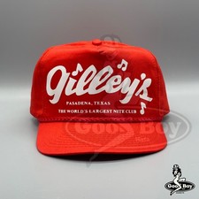 Gilley's Urban Cowboy Hat Vintage Red Trucker Rope Cap. 80s Texas Western Wear