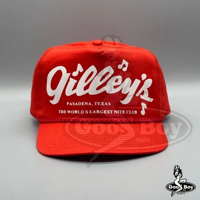 Gilley's Urban Cowboy Hat Vintage Red Trucker Rope Cap. 80s Texas Western Wear - Image 1 of 4