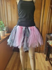 Pink  Black Dancer Tutu Size Small/medium Hand Made In The USA