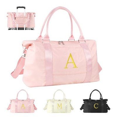 Personalized Initial Gym Dance Bag, Travel Duffel Bag for Teen Girls, Carry O...