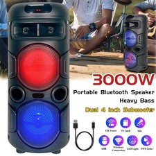 Heavy Bass Portable Bluetooth Speaker Subwoofer Sound Party System w/ RGB Lights