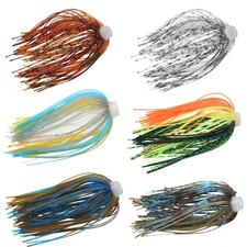 Silicone Jig Skirts DIY Rubber Fishing Jig Lures Fishing Bait Accessories 5Pcs