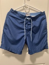 Men s Trunks Swim Shorts Blue Used 19 Length Drawstring Hook-and-loop Size M