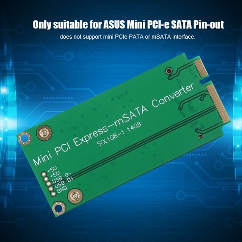 MSATA SSD To Mini PCIE SSD Riser Card Adapter Converter For Laptop FY - Afbeelding 5 van 7