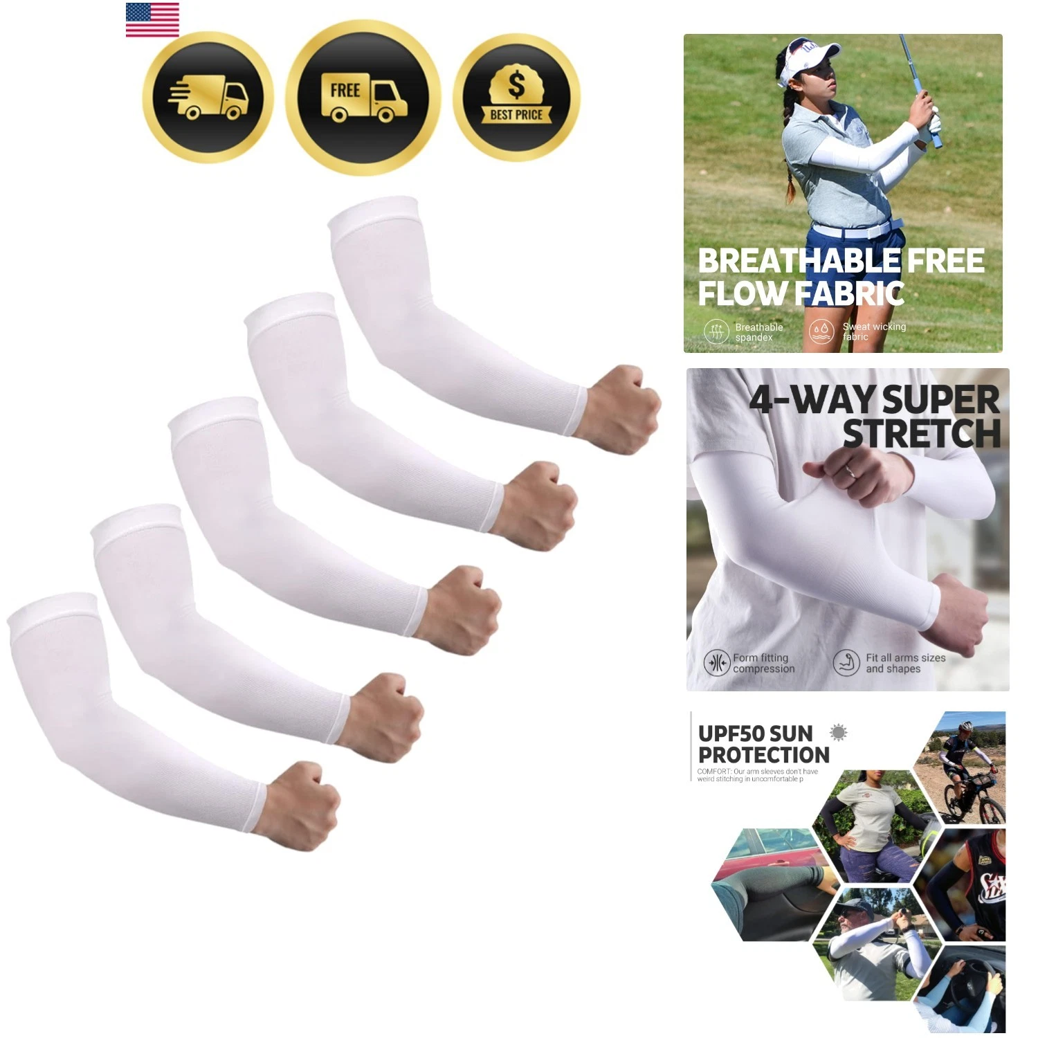 UV Sun Protection Arm Sleeves for Men & Women - Tattoo Cover Up - UPF 50 Cool...
Opens in a new wind