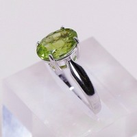 NatüRlich Peridot Edelstein Handgemacht Cocktail Ring 925 Sterlingsilber Ring