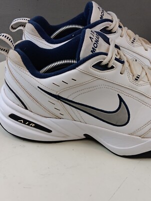 Nike Air Monarch IV Shoes Size 12.5 White Navy Running  display picture 3