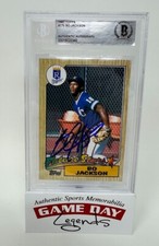 Bo Jackson Autographed 1987 Topps #170 Future Stars RC Trading Card Beckett