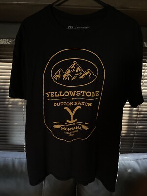 Yellowstone TV Series “Dutton Ranch” Black Shirt Men's Size Large