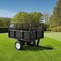 Tipping Trailer for Lawn Mower 300 kg Load Garden Trolley Cart Truck vidaXL