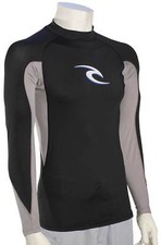 Rip Curl Wave LS Rash Guard - Black - New