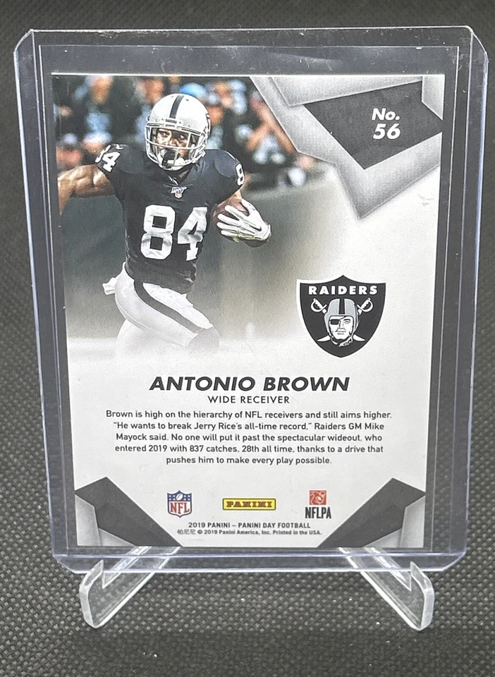 2019 Panini Day - Rainbow Spokes #56 Antonio Brown /50 Oakland Raiders - Image 2 of 2