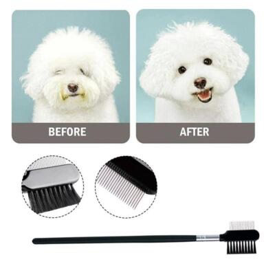 Pet Eye Comb Tear Stain Remover Double-Sided Eye Grooming For Small Dog  G7J4 UK