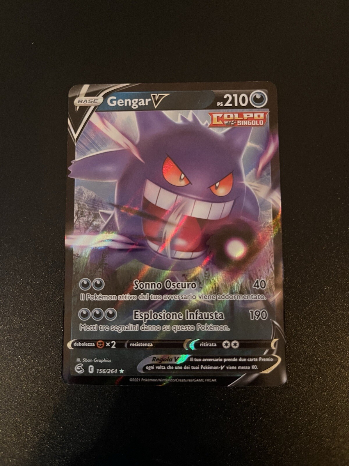 Gengar V 156/264 Pokemon Colpo Fusione Italian Card