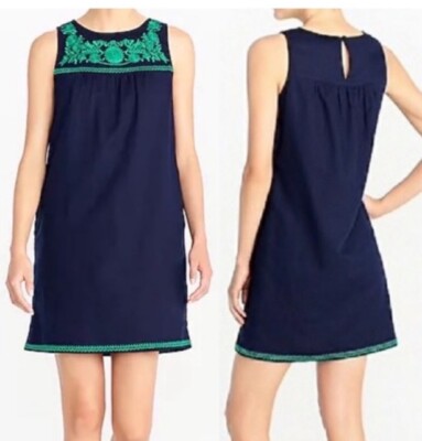 jcrew embroidered linen dress ASTR the Label Odeletta Dress in Blue main image 0