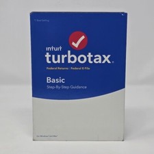 TurboTax Basic Federal  E-File 2018 Tax Software - New