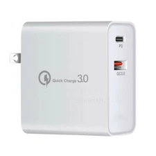 2 Multi-Port USB Wall Charger QC 3.0 Fast Charging Station Power Adapter US Plug