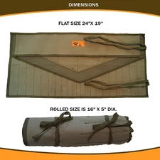 Wrench Roll Organizer Metric & SAE Roll up Tool Pouch Bag Handmade, Heavy Weight