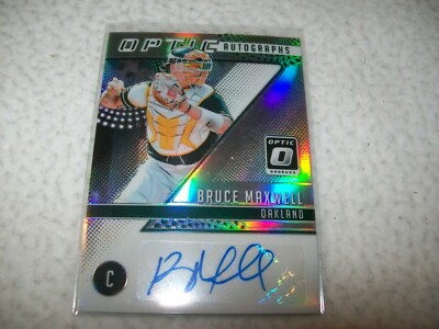 2018 DONRUSS OPTICS RC BRUCE MAXWELL AUTO SIGNED #OA-BM OAKLAND ATHLETICS