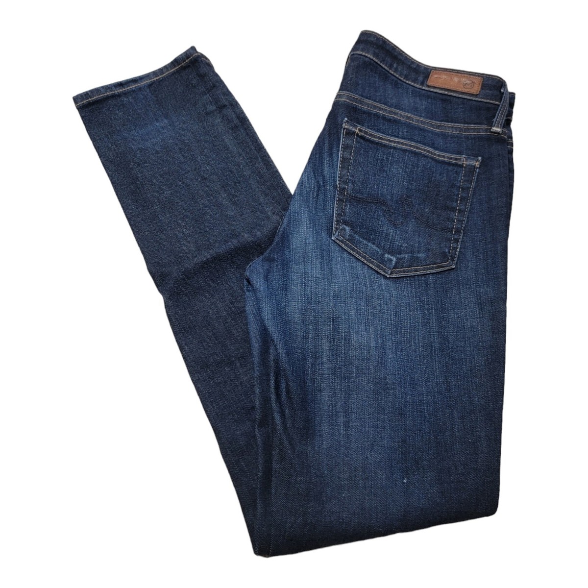 mid rise cigarette jeans AG Adriano Goldschmied The Prima Mid Rise Cigarette Jean Women's 27 Blue  Denim