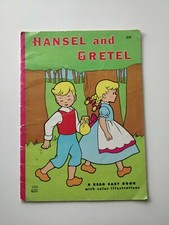 Vintage 1974 Hansel and Gretel Papercover Book - Read Easy w Color Illustrations